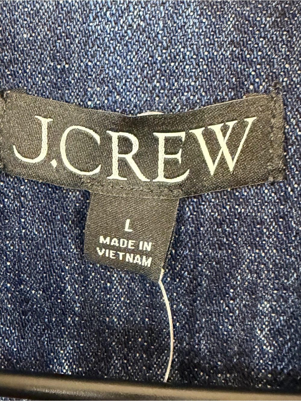 J Crew NWT Dark Blue Denim Barn Jacket with Oversized Pockets Size Large - Picture 8 of 12